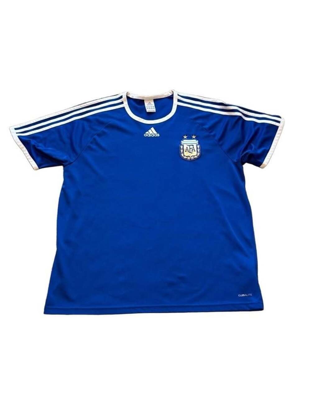 Adidas Argentina National Team 2010 Away Soccer Jersey Blue Climalite Mens XL